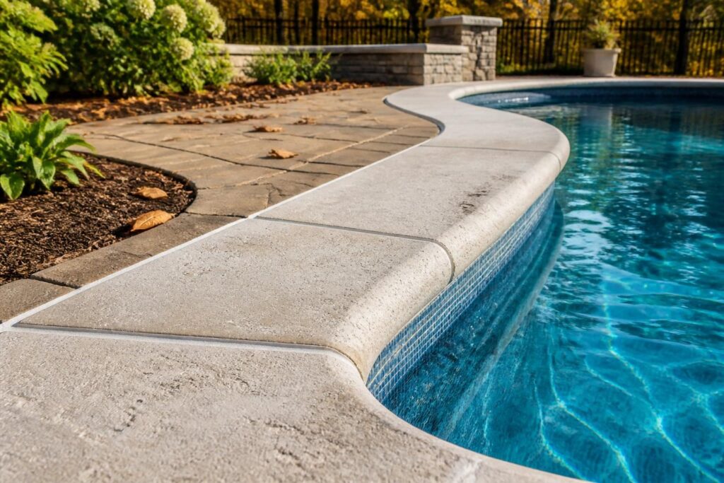 Pool coping joint maintenance North Carolina inspection around clean coping and sealant joints